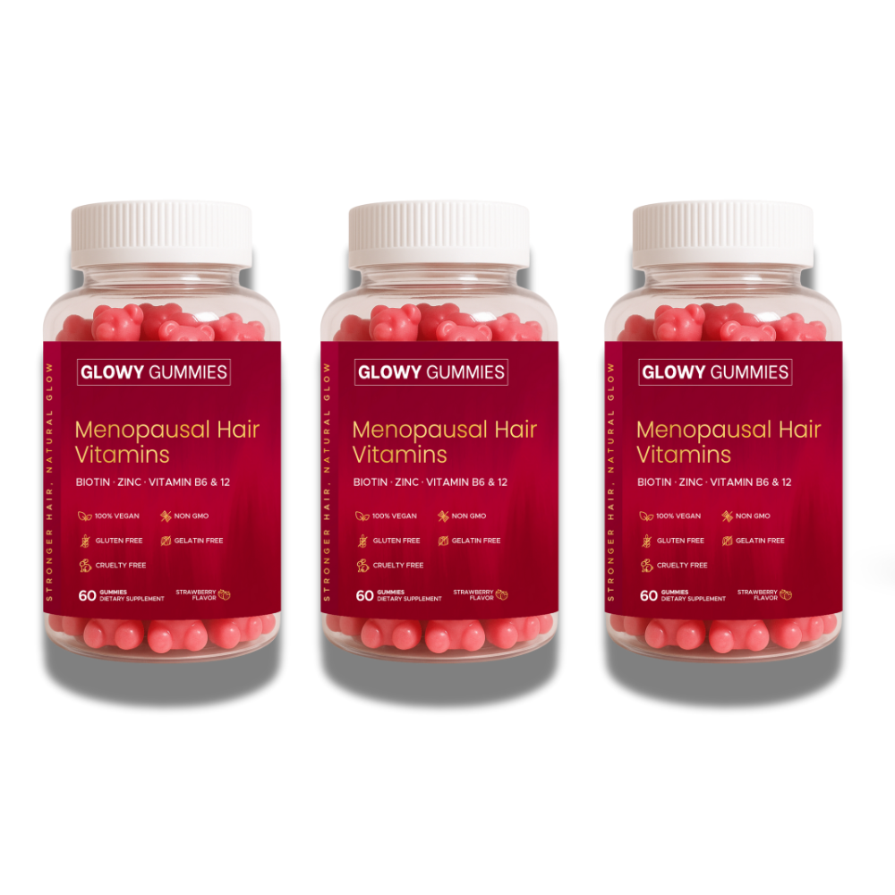 Glowy Gummies - Menopausal Hair Vitamins - 3 Pack