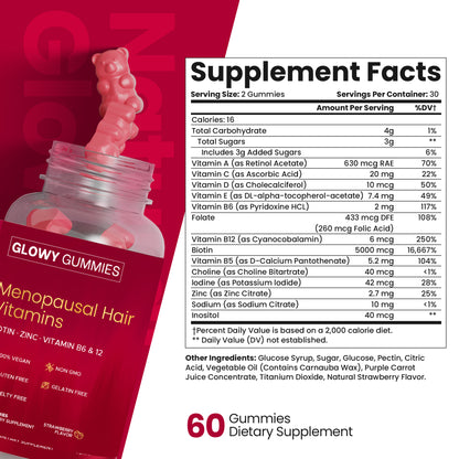 Glowy Gummies – Menopausal Hair Vitamins
